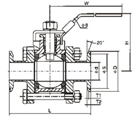 Q81F不銹鋼卡箍球閥(圖1) Q81F不銹鋼卡箍球閥(圖1)