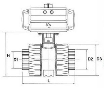 Q611S氣動塑料球閥(圖1) Q611S氣動塑料球閥(圖1)