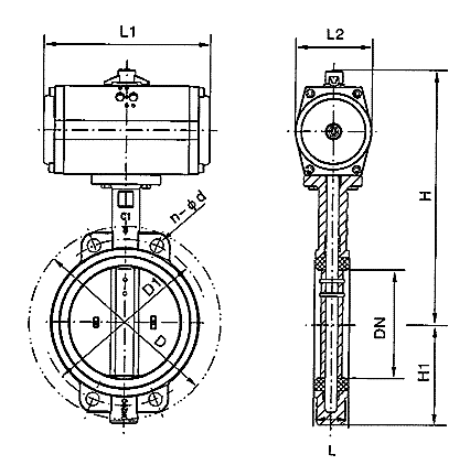 氣動(dòng)襯膠中線真空蝶閥(圖1) 氣動(dòng)襯膠中線真空蝶閥(圖1)