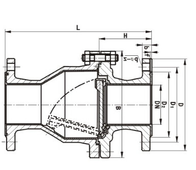 旋啟式襯氟止回閥(圖1) 旋啟式襯氟止回閥(圖1)