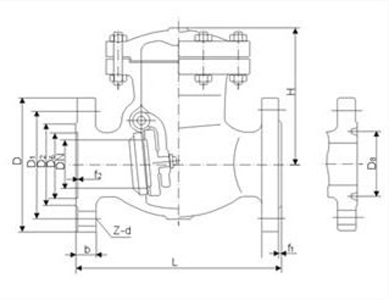 H44H美標(biāo)旋啟式止回閥(圖1) H44H美標(biāo)旋啟式止回閥(圖1)